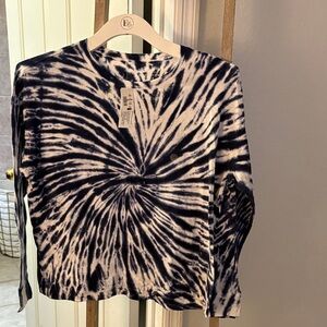 Aeropostale Blue and White Tie-Dye Tee